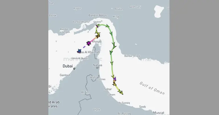 Pakistani oil tanker takes unusual route through Strait of Hormuz amid tensions