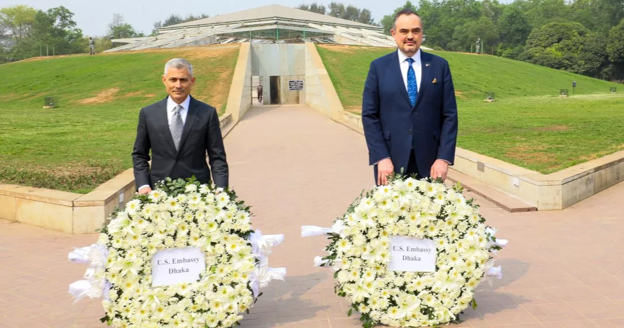 US Assistant Secretary Paul Kapur pays tribute at graves of Ziaur Rahman, Khaleda Zia