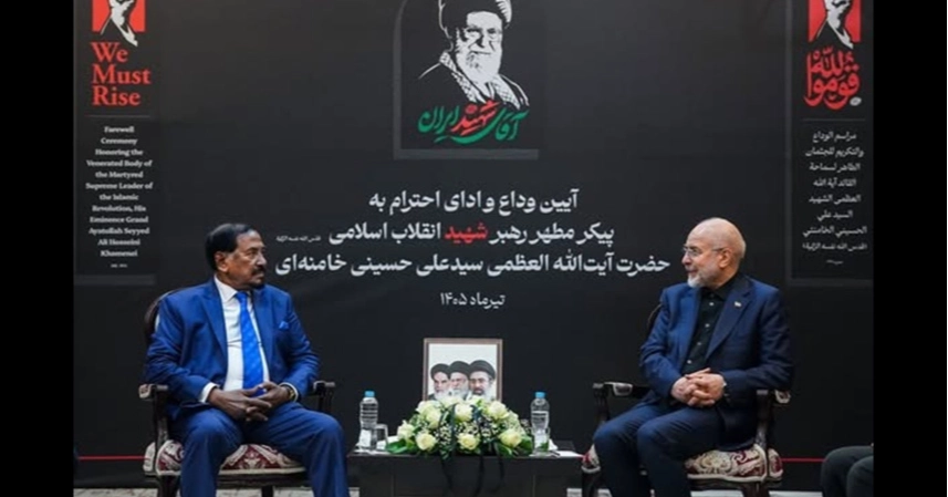 Speaker in Tehran holds bilateral meeting with counterpart Ghalibaf