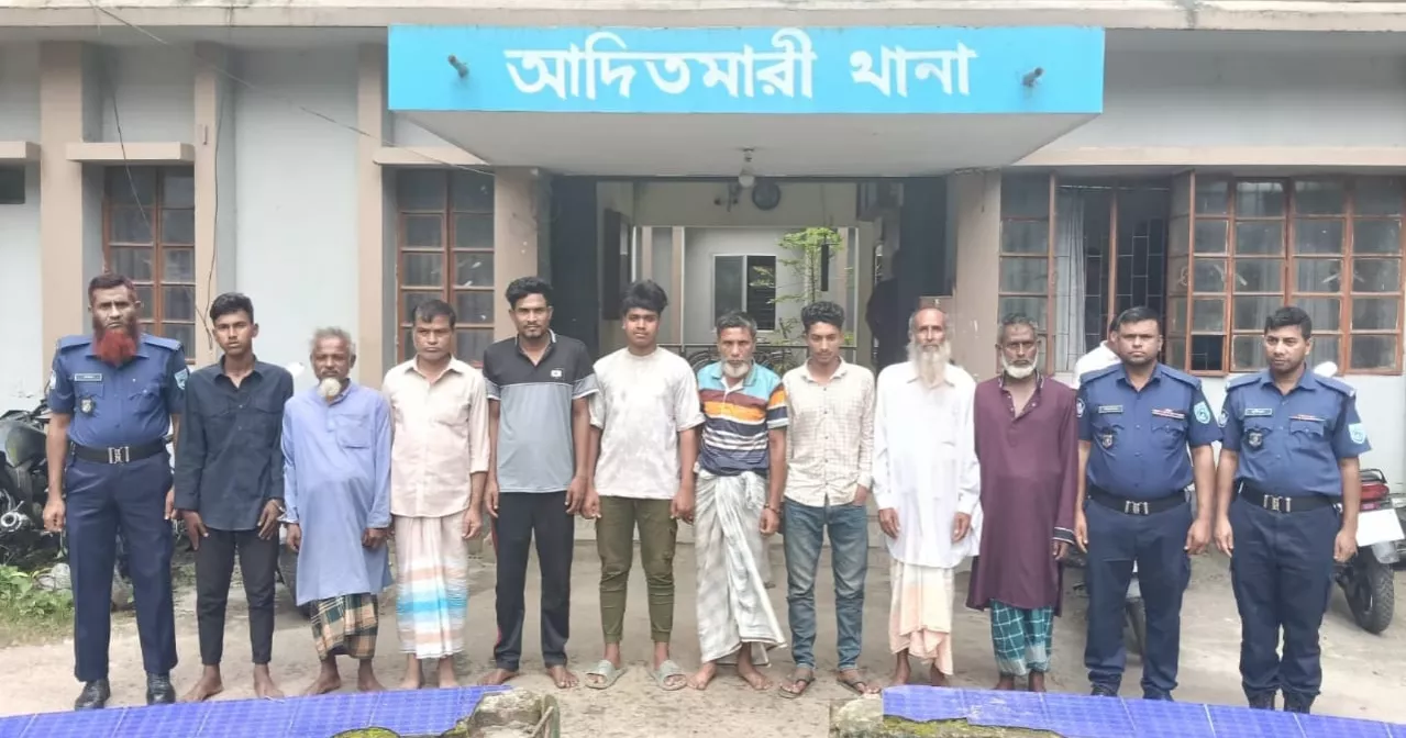 12 arrested in different cases in Lalmonirhat’s Aditmari