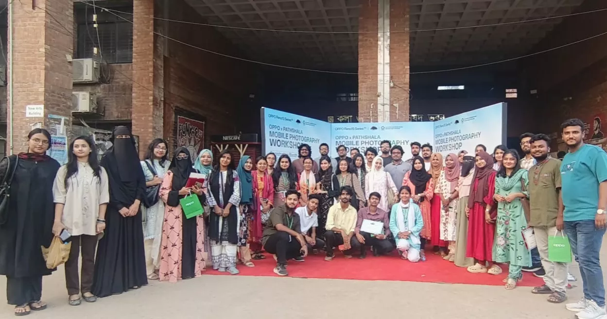 Mobile photography workshop held at JU under Oppo-Pathshala initiative