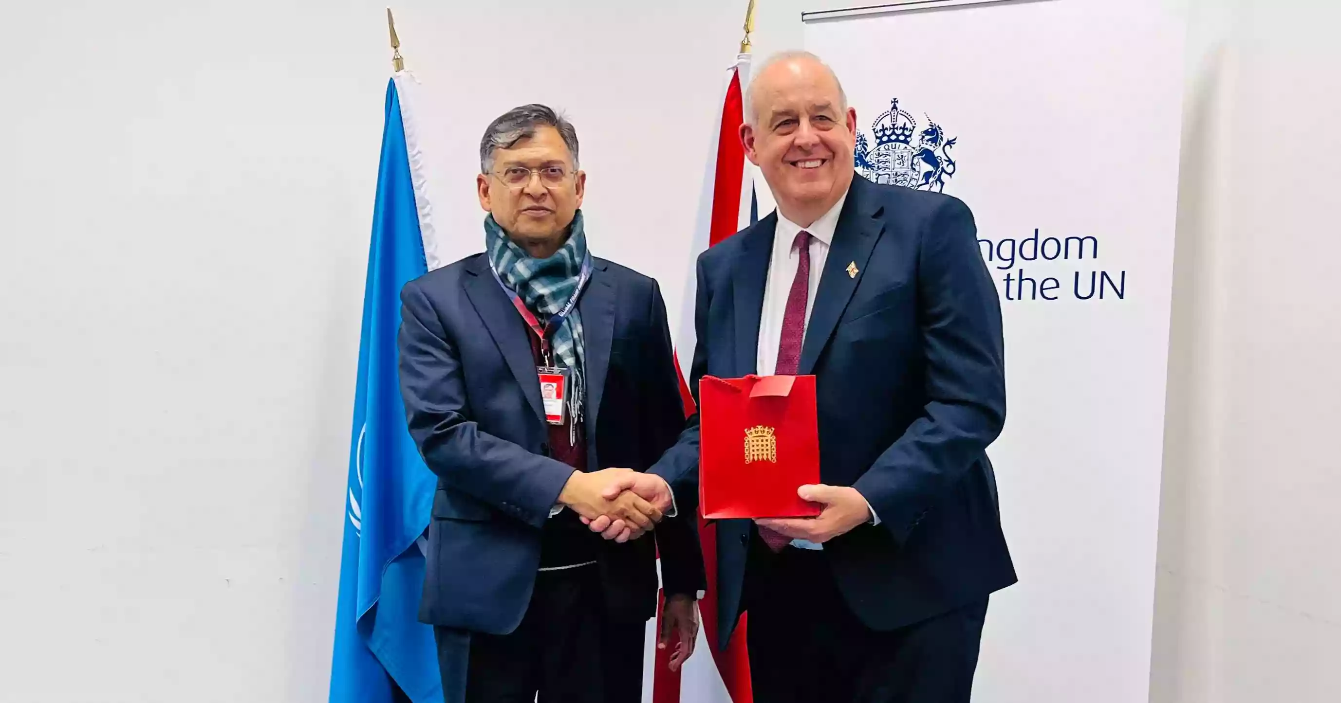 Salahuddin Ahmed, UK’s Minister of State for Home Office hold bilateral talks in Vienna