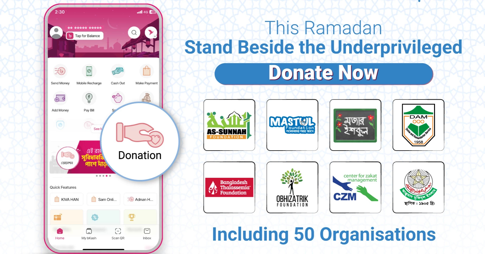 bKash enables zakat, donations to over 50 organisations during Ramadan