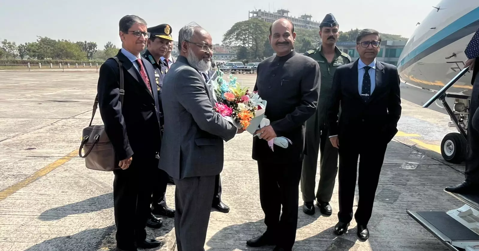 Indian Lok Sabha Speaker, FS attend swearing-in ceremony