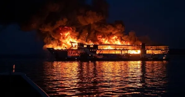 Philippine ferry fire: Death toll rises to 77, 8 still missing