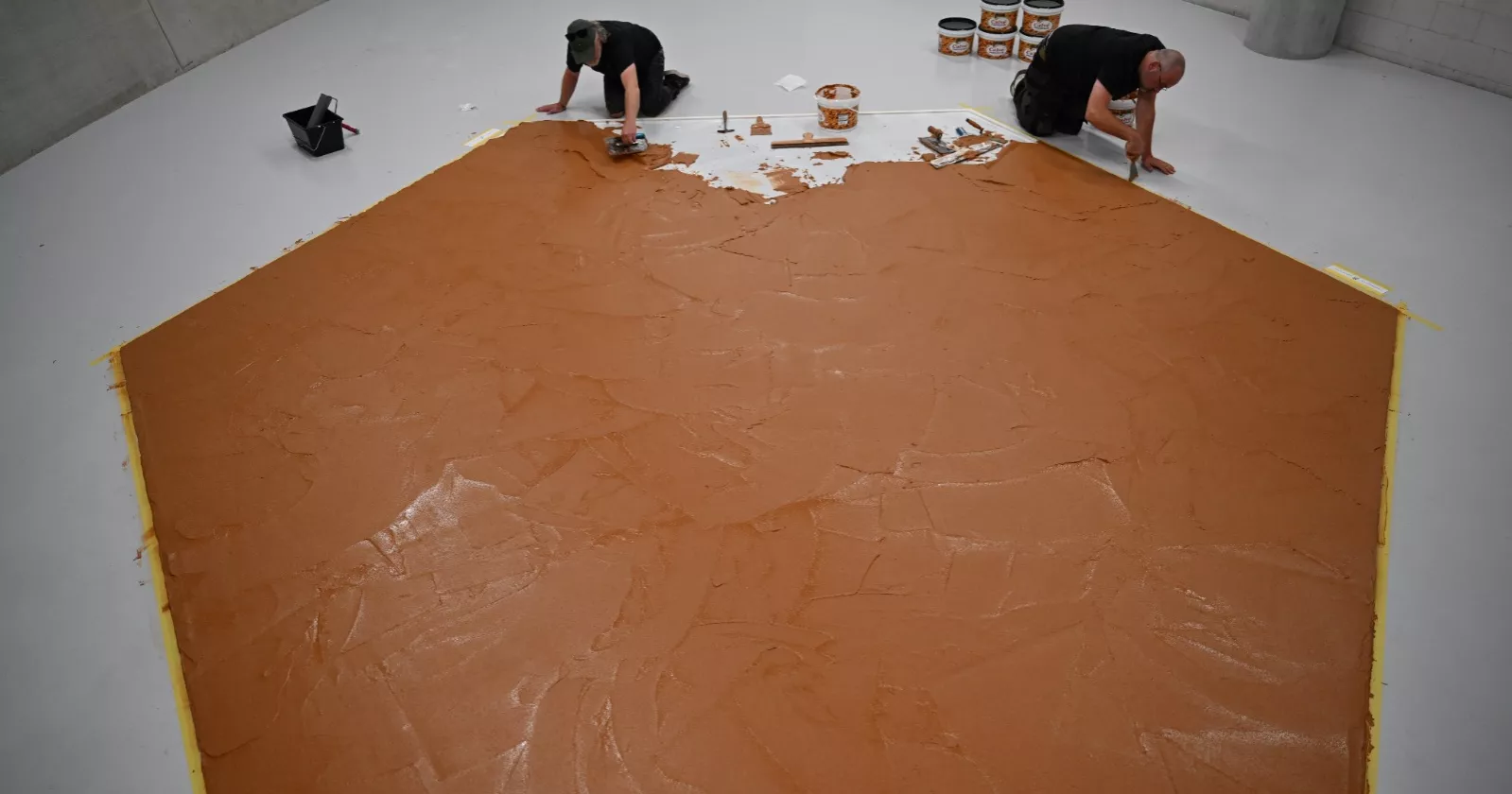Peanut butter floor returns to Dutch museum to honour late artist Wim T. Schippers