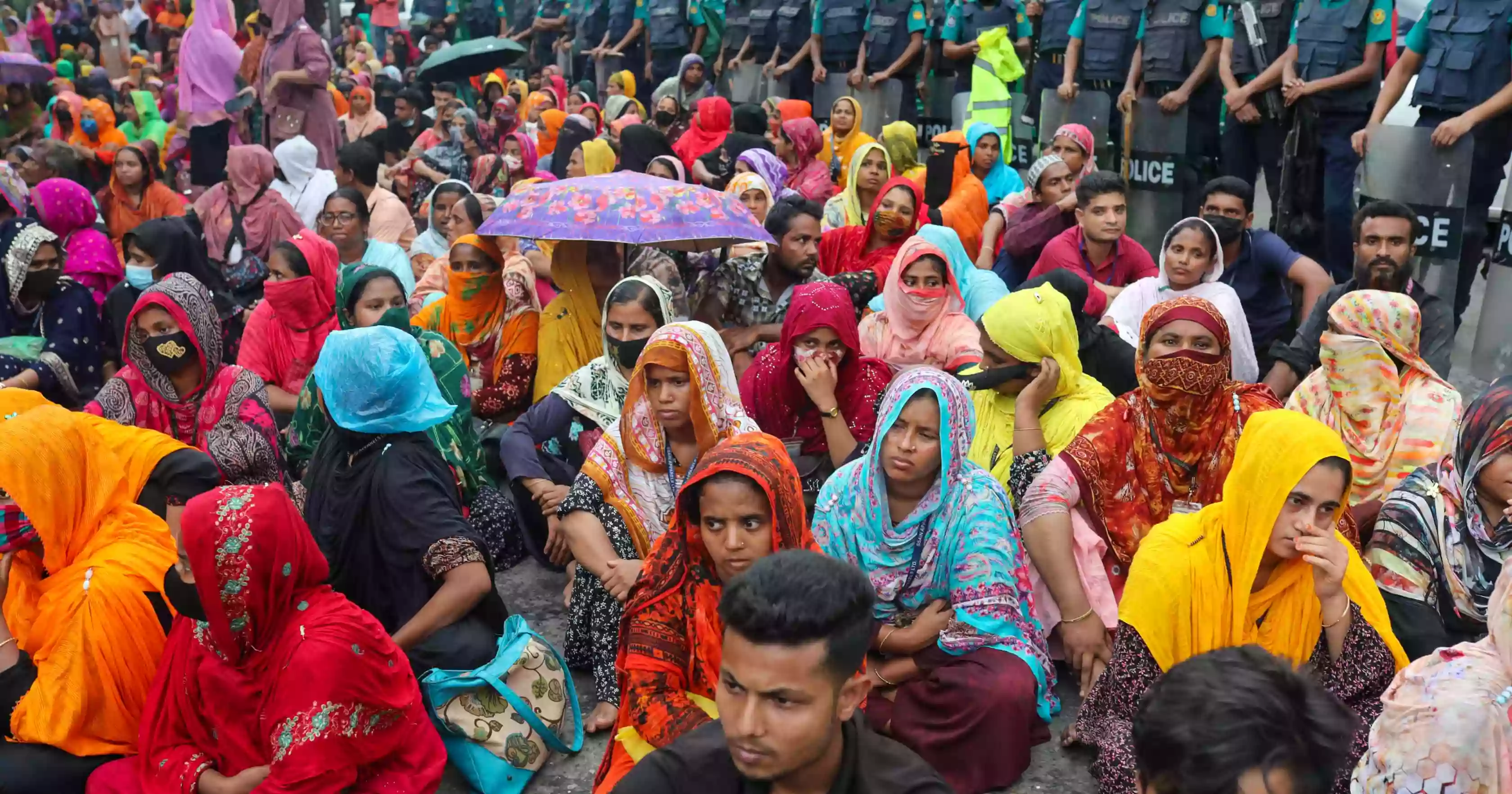 RMG workers stage protest at Kakrail demanding arrears, Eid bonus