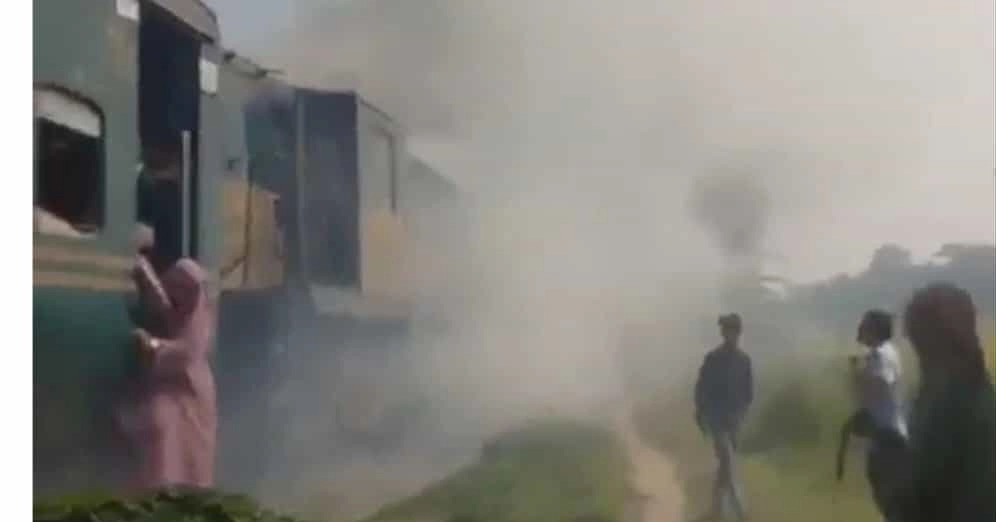 Train engine catches fire in Mymensingh, disrupts rail services
