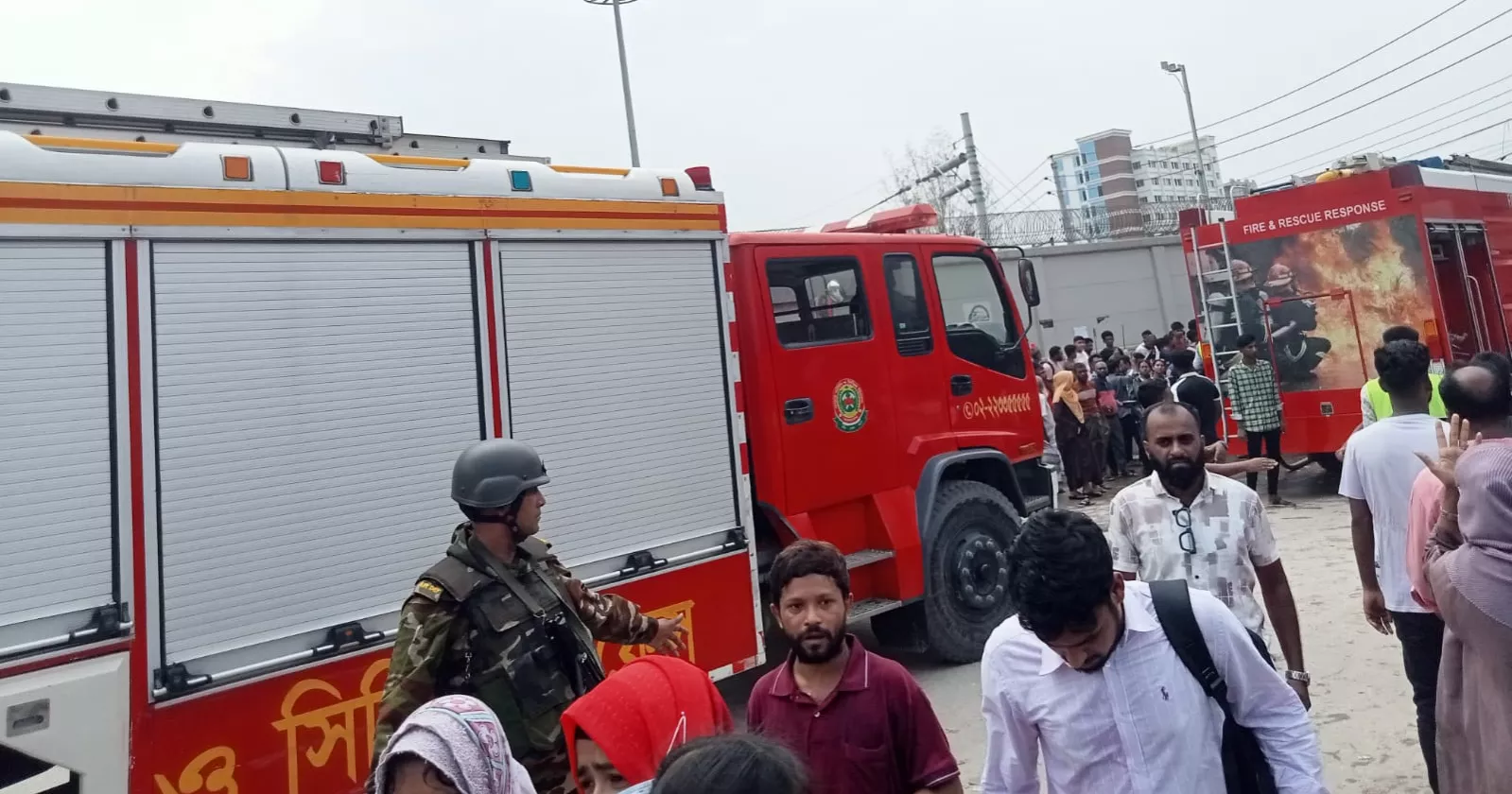 Rescue operations end for the day at Uttara plane crash site: Fire Service