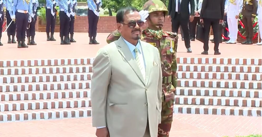 Acting President Hafiz Uddin pays tribute to Liberation War martyrs at Savar