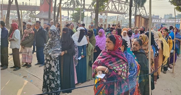 Festive mood marks peaceful start to national election across Bangladesh