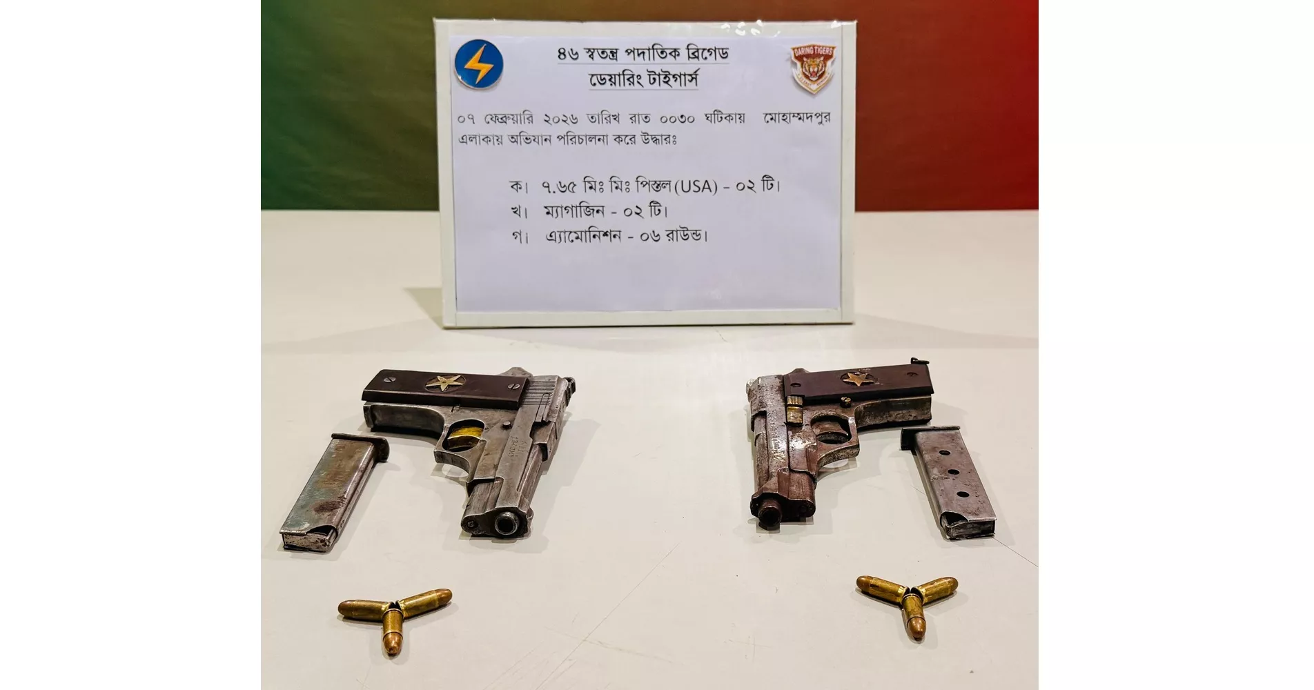 Army detains extortionist with two foreign pistols in Mohammadpur