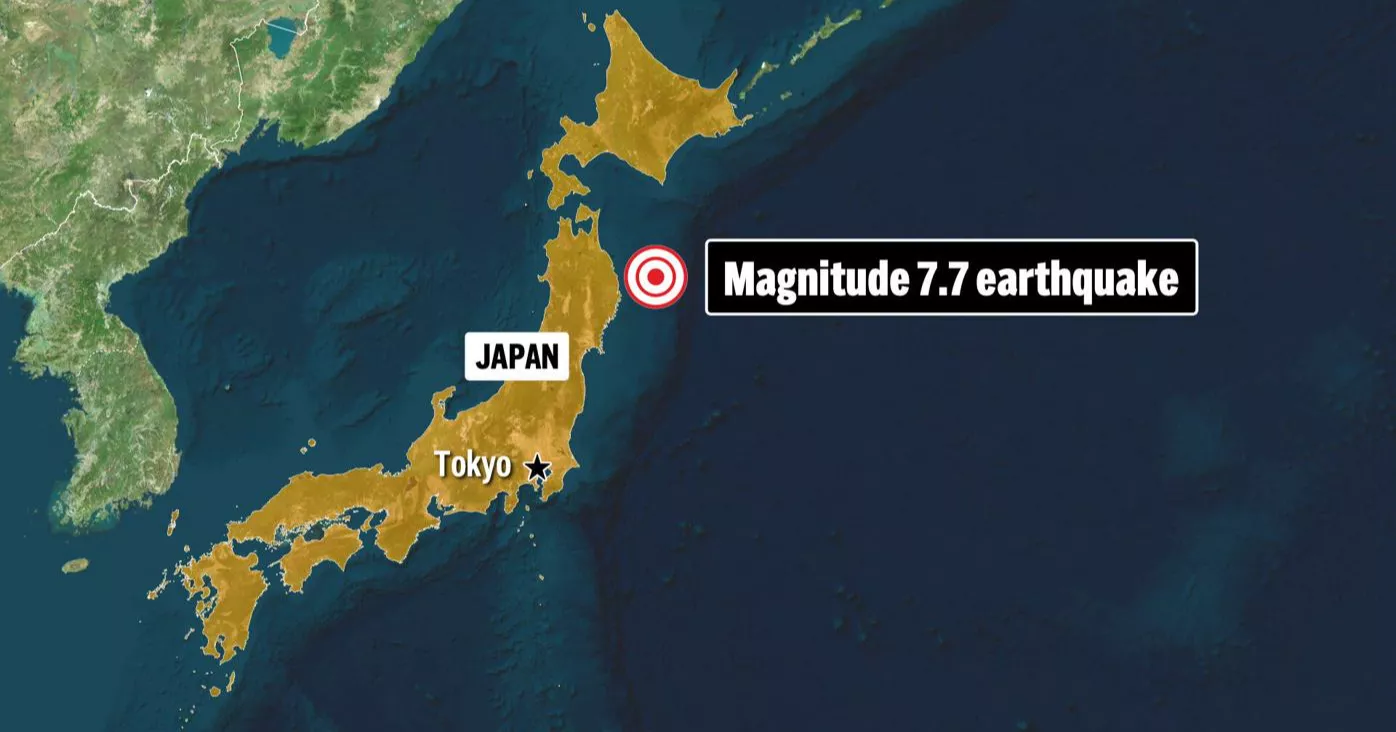 7.7-magnitude quake triggers brief tsunami alert, megaquake advisory in northern Japan