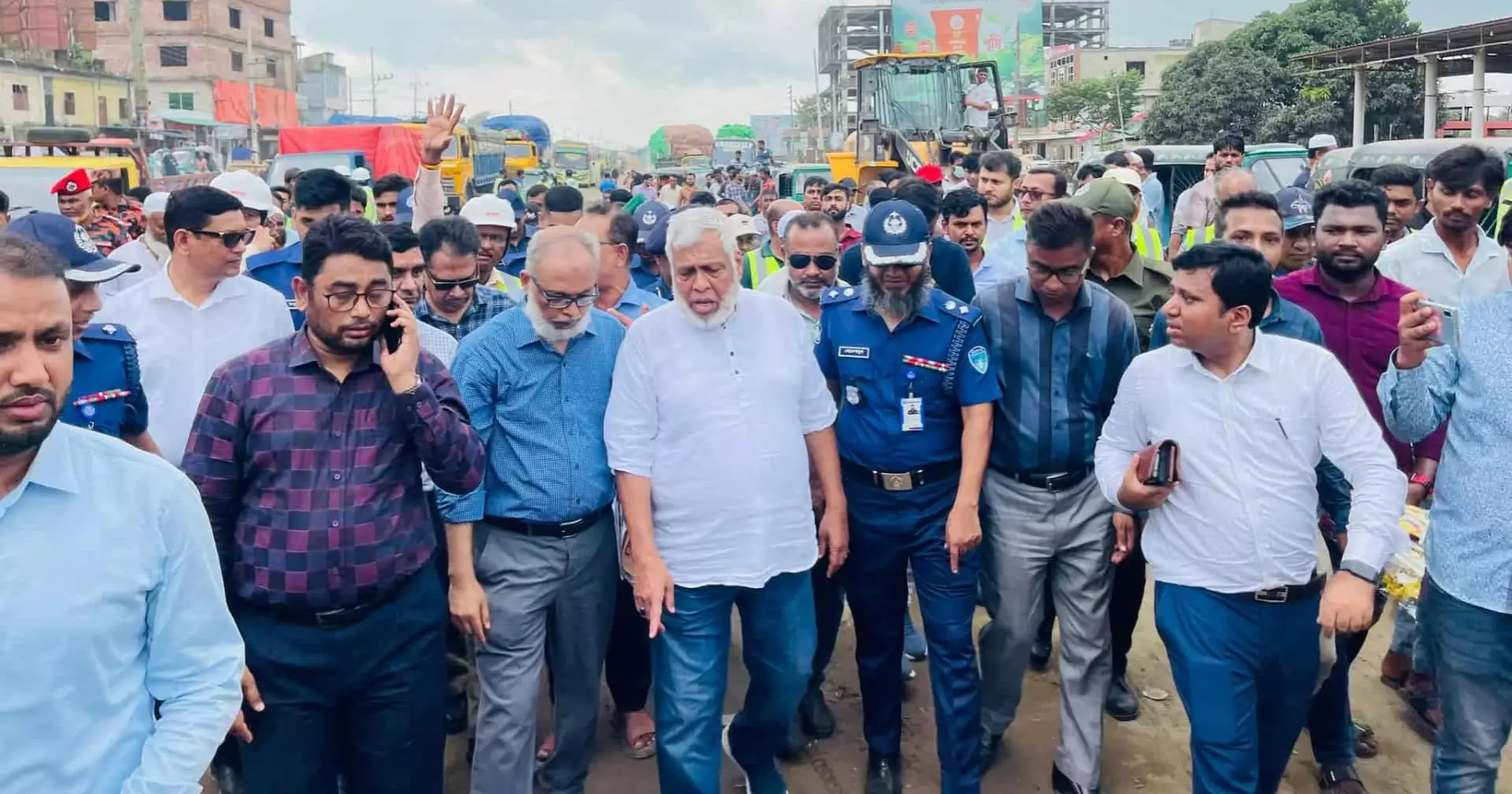 Adviser stuck in Dhaka-Sylhet highway gridlock, rides motorcycle to reach destination