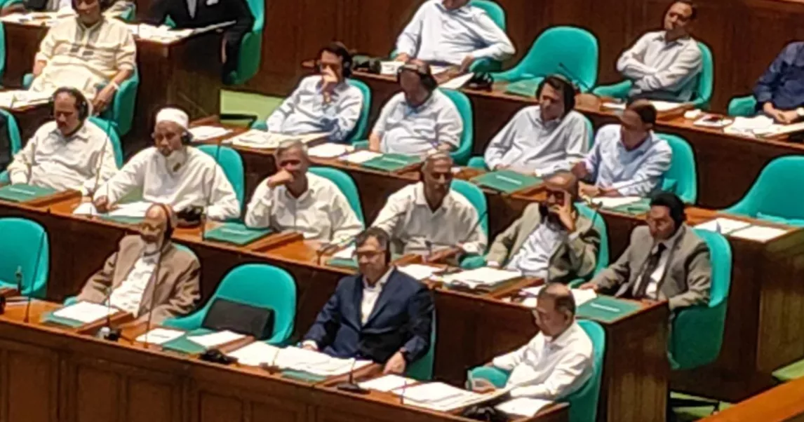 Salahuddin takes seat beside PM in Parliament