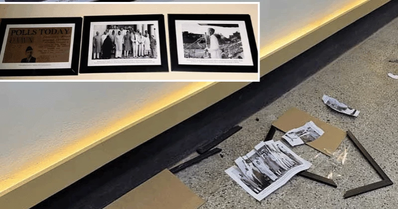 DU student damages Jinnah’s photos protesting their display at DUCSU museum