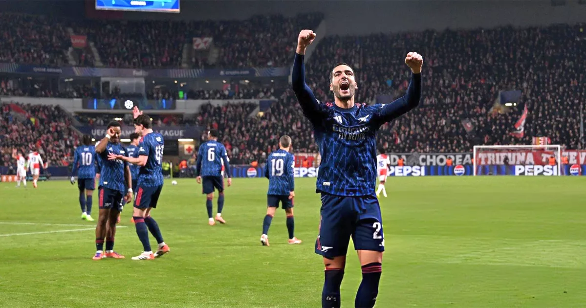 Mikel Merino’s brace helps Arsenal maintain perfect UCL run