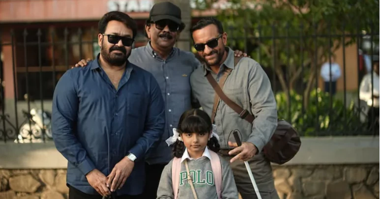 Priyadarshan sparks excitement with BTS shot of Mohanlal and Saif Ali Khan from ‘Haiwaan’