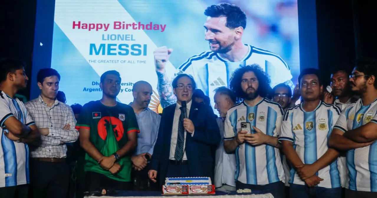 DU marks Messi’s birthday with flash mob, cake cutting