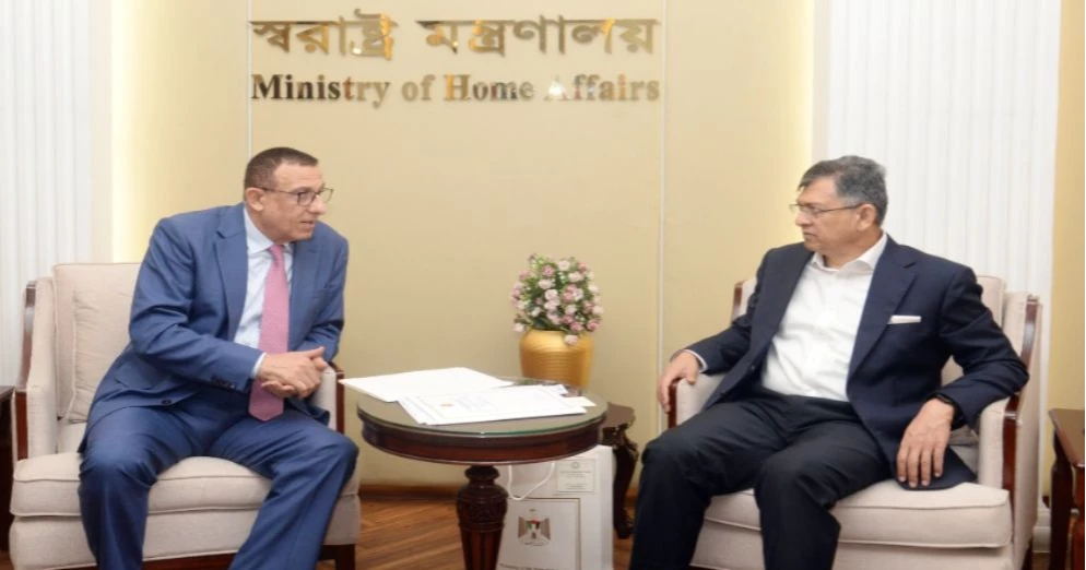 Palestinian envoy calls on Home Minister Salahuddin