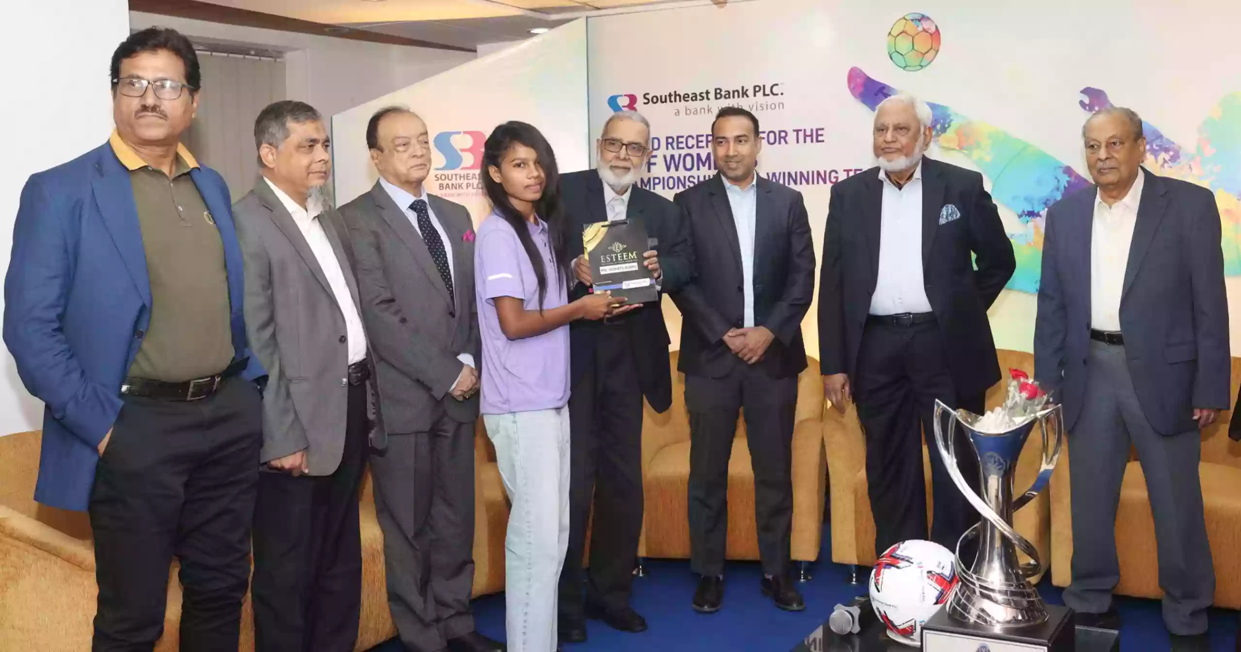South East Bank accords reception to SAFF women's champions