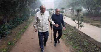 Park regulars in New Delhi's Lodhi Garden say toxic pollution levels won't force them out