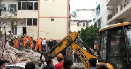 One dead, several feared trapped after six-storey building collapses in Delhi