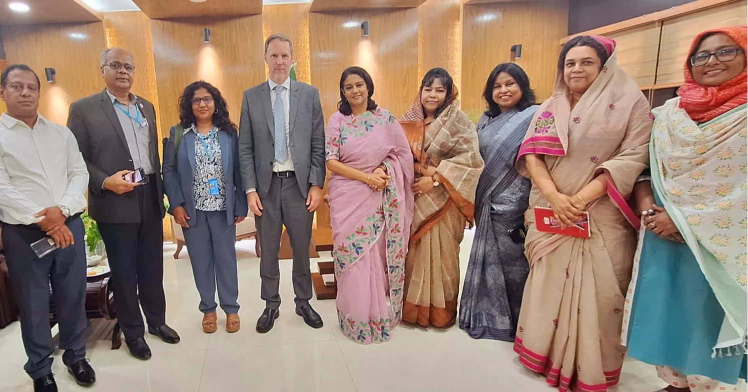 UNDP and French delegations meet Environment Advisor Rizwana Hasan