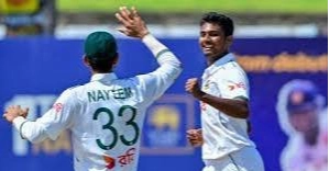Nayeem's four wickets give Bangladesh 27-run lead in Mirpur Test