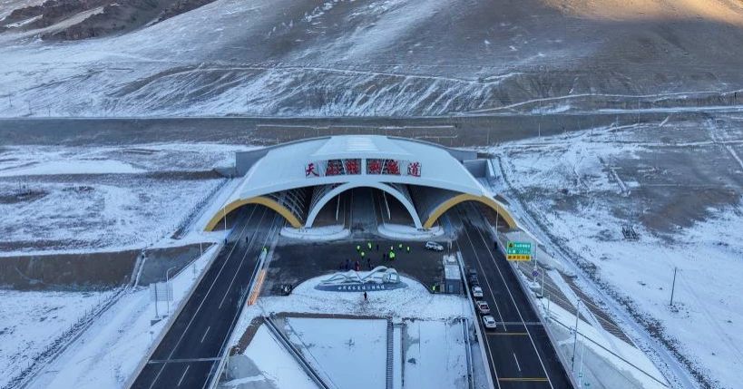 World's longest expressway tunnel opens to traffic in China's Xinjiang