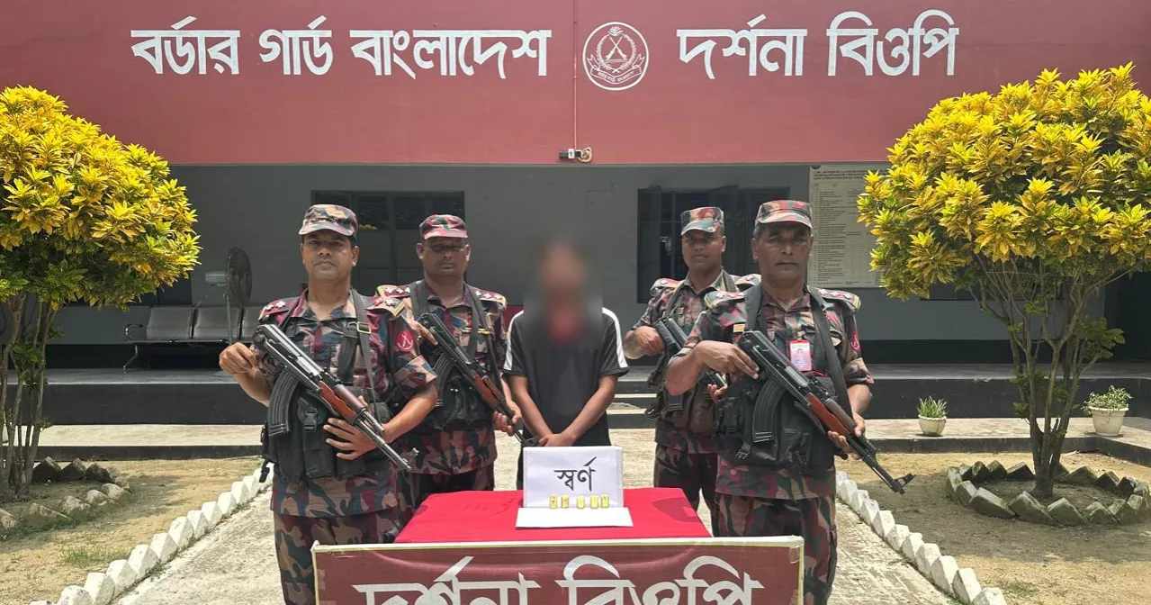 Man held with gold bars worth over Tk one crore in Chuadanga