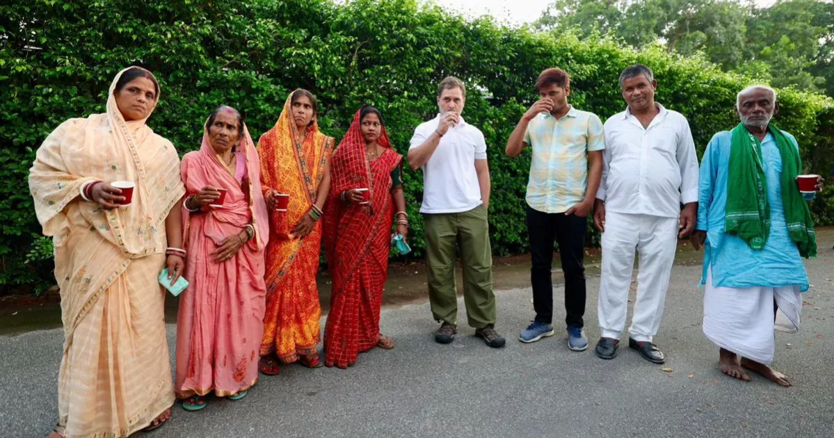 Rahul Gandhi  meets 7 ‘dead’ voters removed from Bihar electoral roll