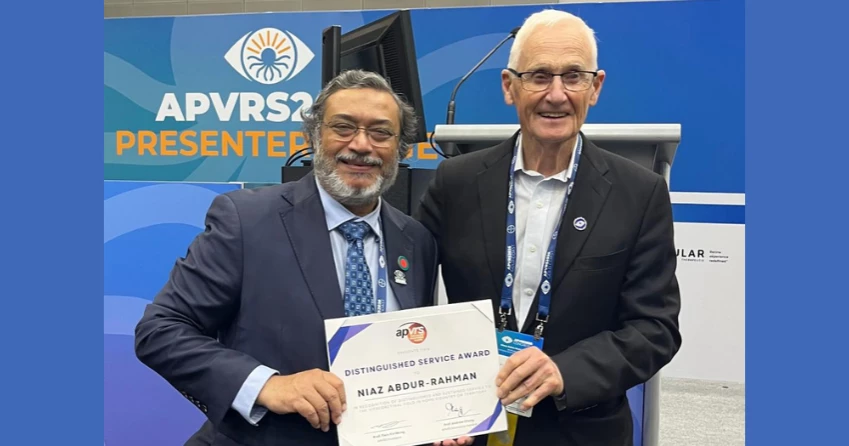 Dr Niaz Abdur Rahman receives APVRS 2026 Distinguished Service Award
