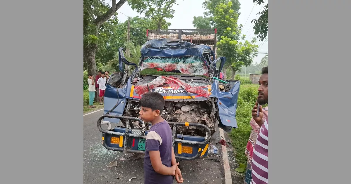 Four killed as pickup van crashes into truck in Tangail