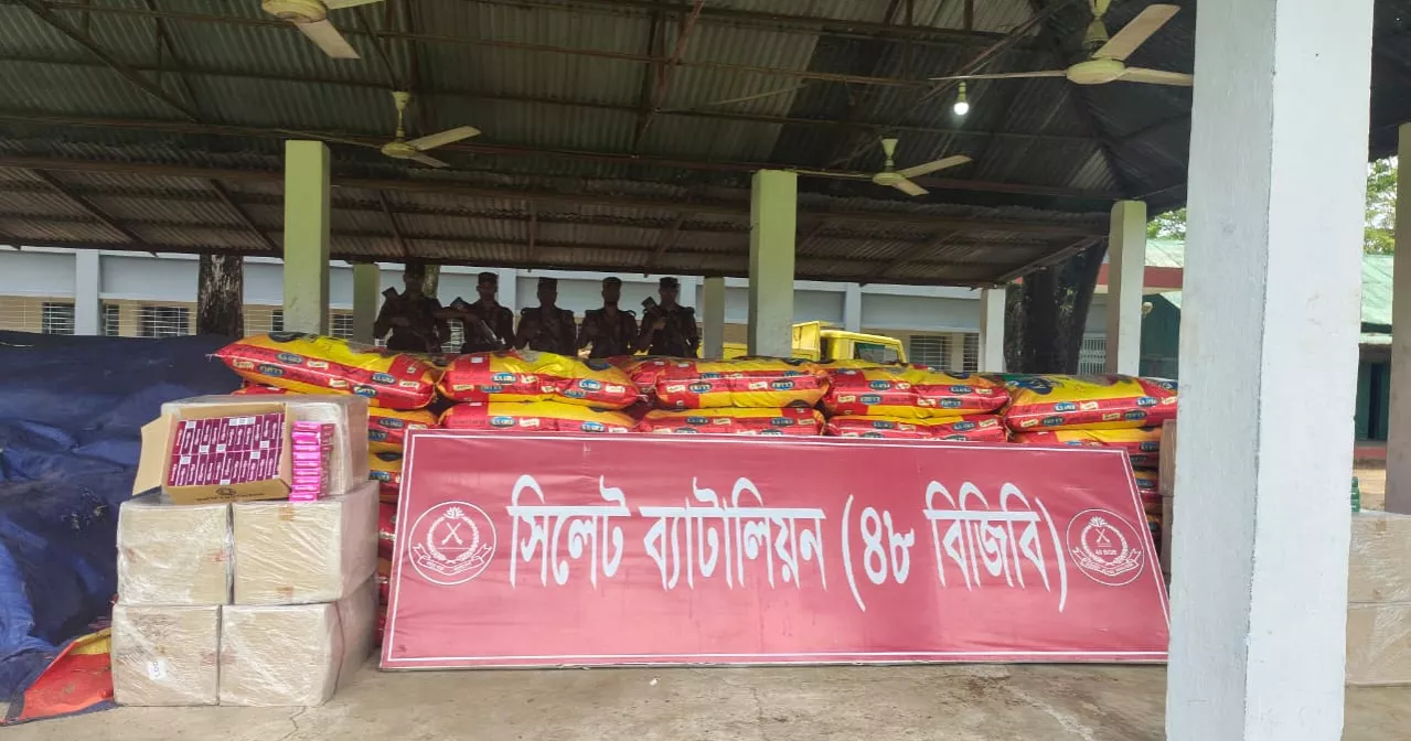 Tk 1.18 crore smuggled goods seized at Sylhet border