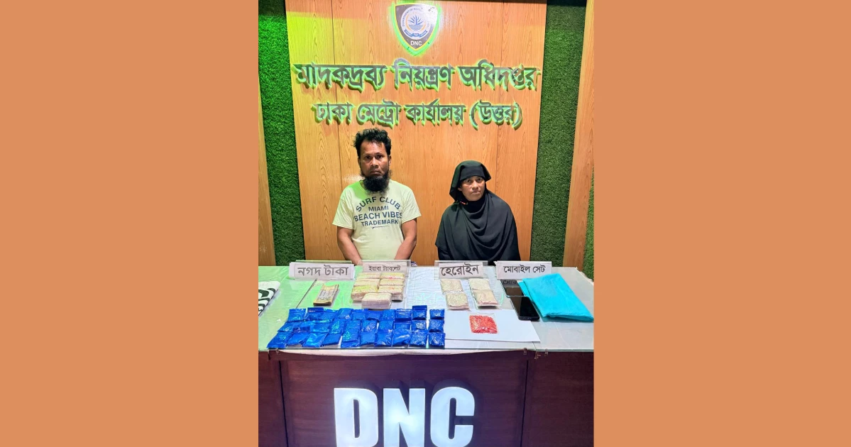 Two held with 400 grams of heroin, 20,500 Yaba pills