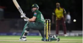 Nawaz's triple strike steers Pakistan to 14-run victory over West Indies in T20 opener