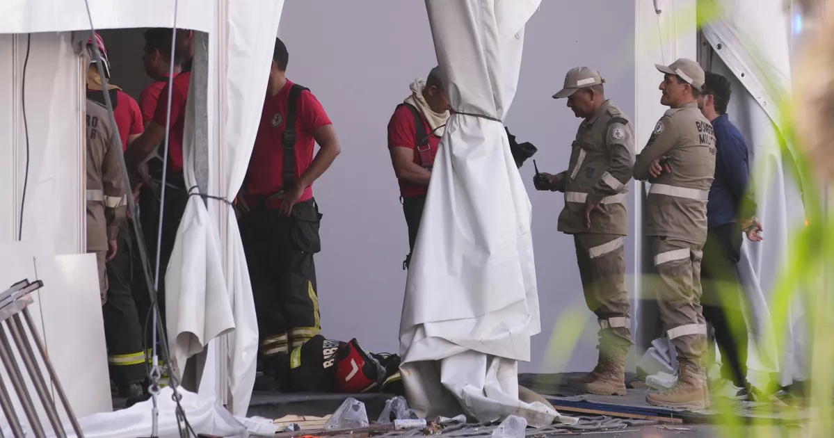 Fire at UN climate talks in Brazil leaves 13 with smoke inhalation