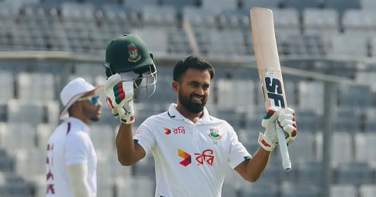 Shadman completes third Test century, then falls