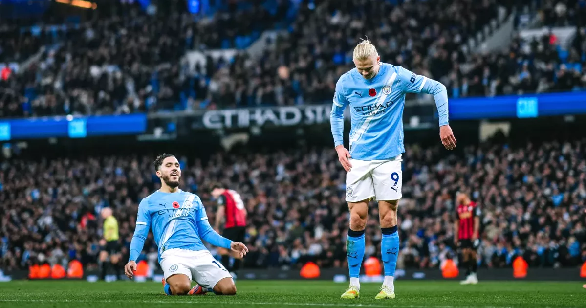 Haaland brace fires City past Bournemouth; trailing only Arsenal in EPL