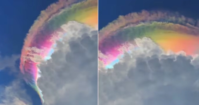 ‘Breathtaking’ rainbow cloud over Indonesia triggers online curiosity