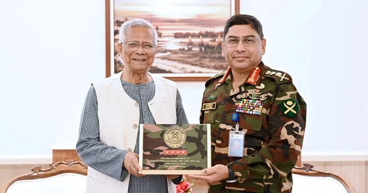 Army Chief meets Chief Adviser Prof Yunus