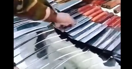 Army seizes large cache of sharp weapons from New Market