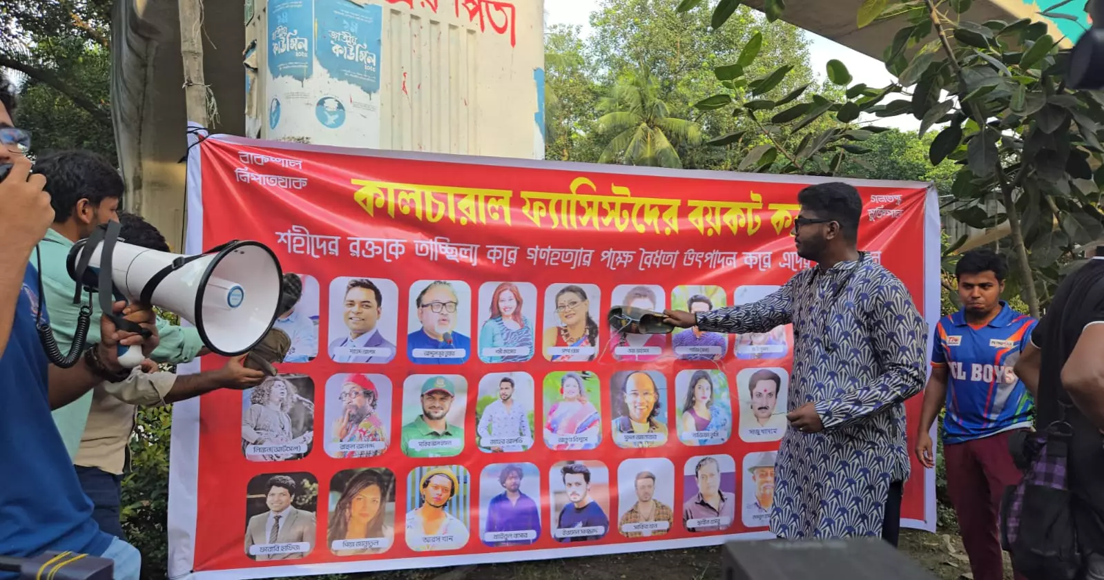 Students protest ‘cultural fascism’, target celebrities over tributes to Sheikh Mujibur