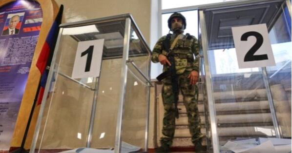 Russia holds parliamentary vote in Ukraine regions it claims to have annexed