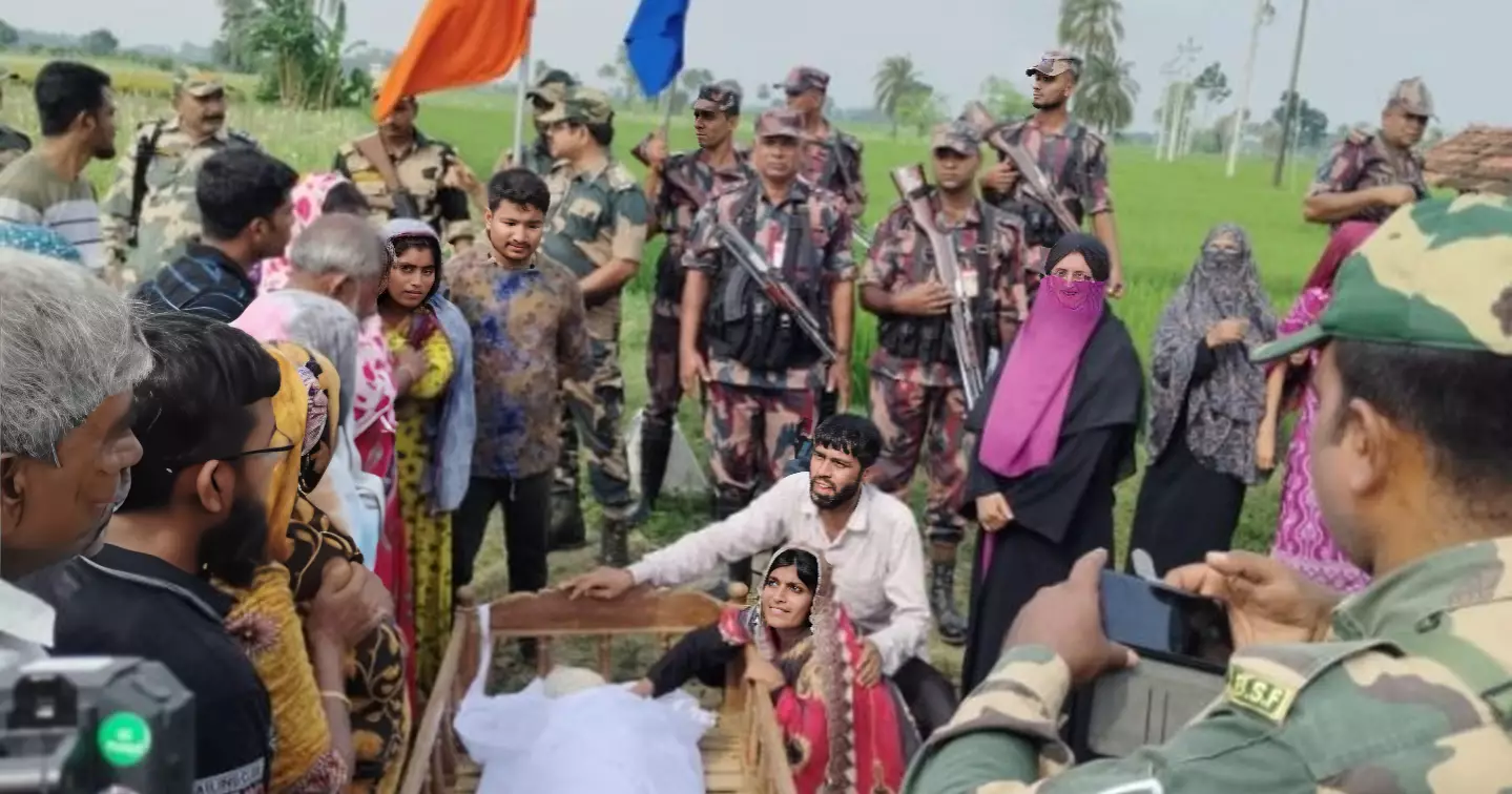 Tears at Sharsha: Bangladeshi daughter bids farewell to father