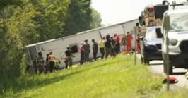 Tour bus overturns in Western New York, leaving 5 dead