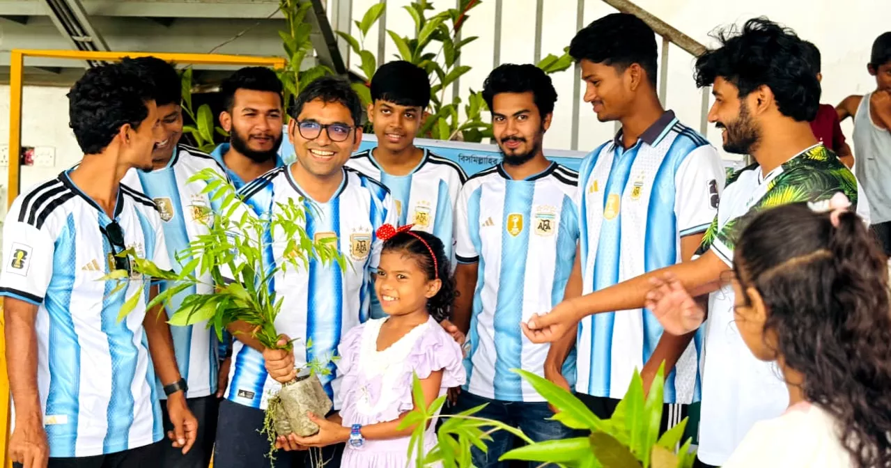 Argentina fans in Bangladesh launch nationwide tree plantation drive for climate action