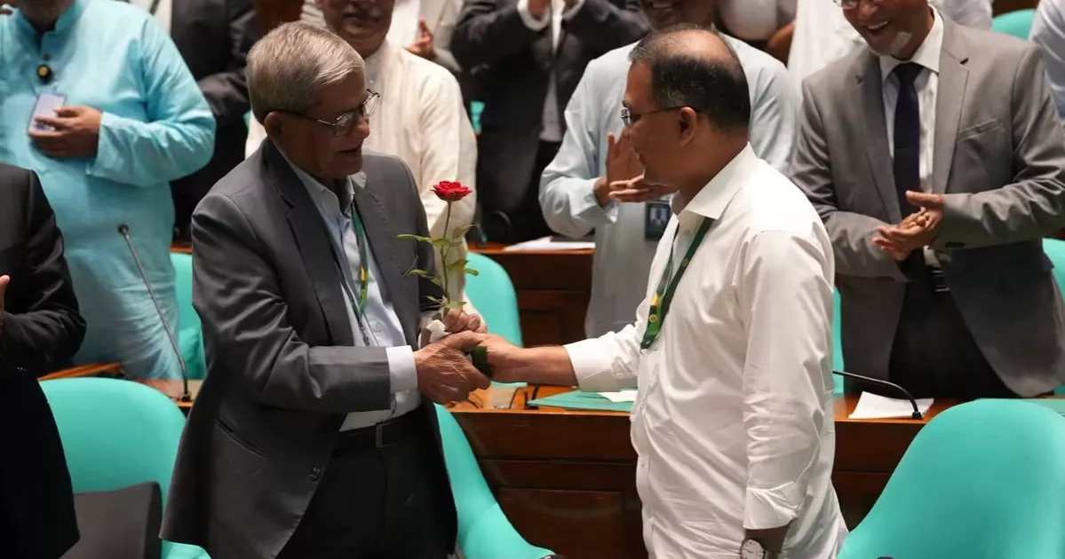 PM congratulates Fakhrul with red rose on election as Bangladesh's 23rd President