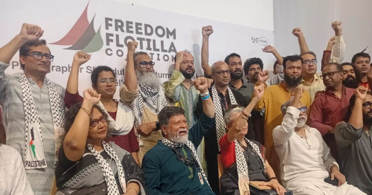 Shahidul Alam returned to Bangladesh early Saturday after being released from an Israeli prison